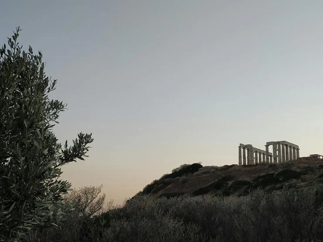 Temple of Poseidon at Cape Sounion at sunset — half-day chauffeured trip from Athens